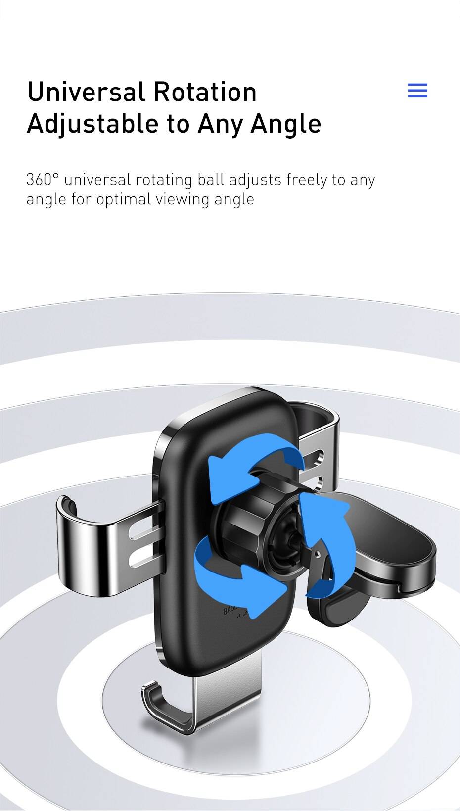 Baseus Metal Car Phone Holder Gravity Auto Stand Car Air Vent Mount Mobile Phone Holder for iPhone Xiaomi Universal Holder Baseus Metal Car Phone Holder Gravity Auto Stand Car Air Vent Mount Mobile Phone Holder for iPhone Xiaomi Universal Holder