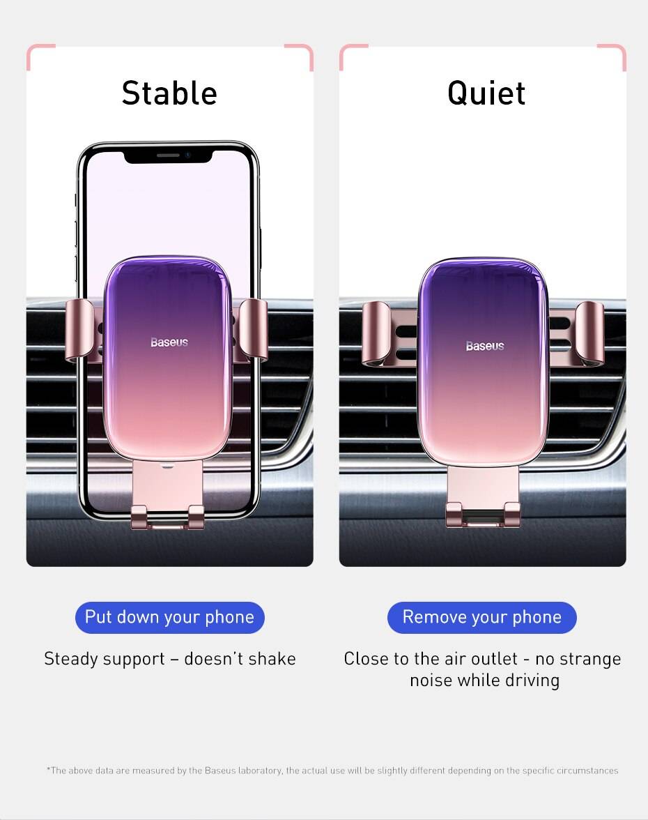 Baseus Metal Car Phone Holder Gravity Auto Stand Car Air Vent Mount Mobile Phone Holder for iPhone Xiaomi Universal Holder Baseus Metal Car Phone Holder Gravity Auto Stand Car Air Vent Mount Mobile Phone Holder for iPhone Xiaomi Universal Holder