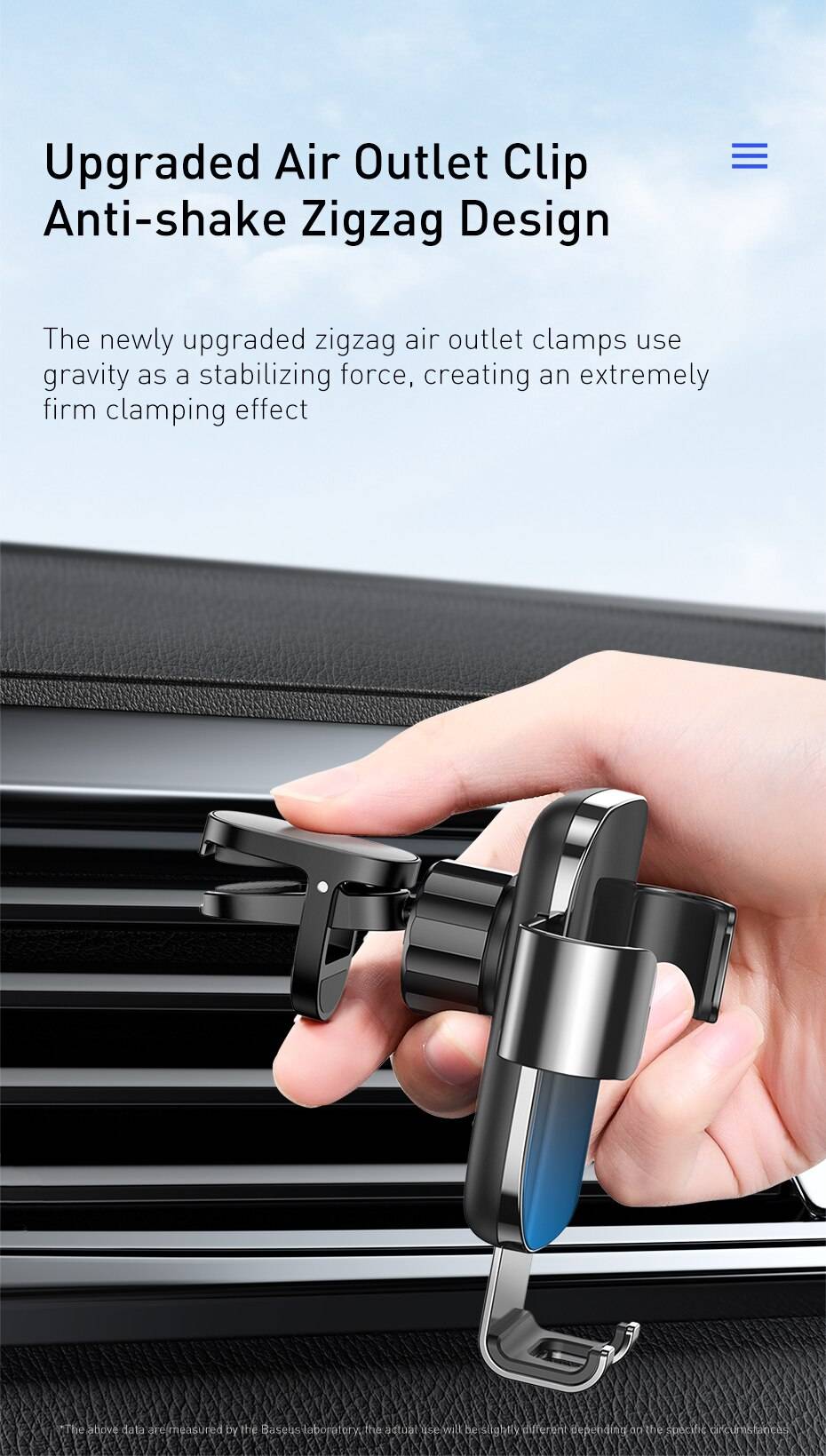 Baseus Metal Car Phone Holder Gravity Auto Stand Car Air Vent Mount Mobile Phone Holder for iPhone Xiaomi Universal Holder Baseus Metal Car Phone Holder Gravity Auto Stand Car Air Vent Mount Mobile Phone Holder for iPhone Xiaomi Universal Holder