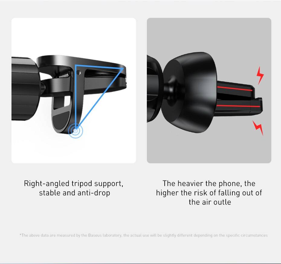 Baseus Metal Car Phone Holder Gravity Auto Stand Car Air Vent Mount Mobile Phone Holder for iPhone Xiaomi Universal Holder Baseus Metal Car Phone Holder Gravity Auto Stand Car Air Vent Mount Mobile Phone Holder for iPhone Xiaomi Universal Holder