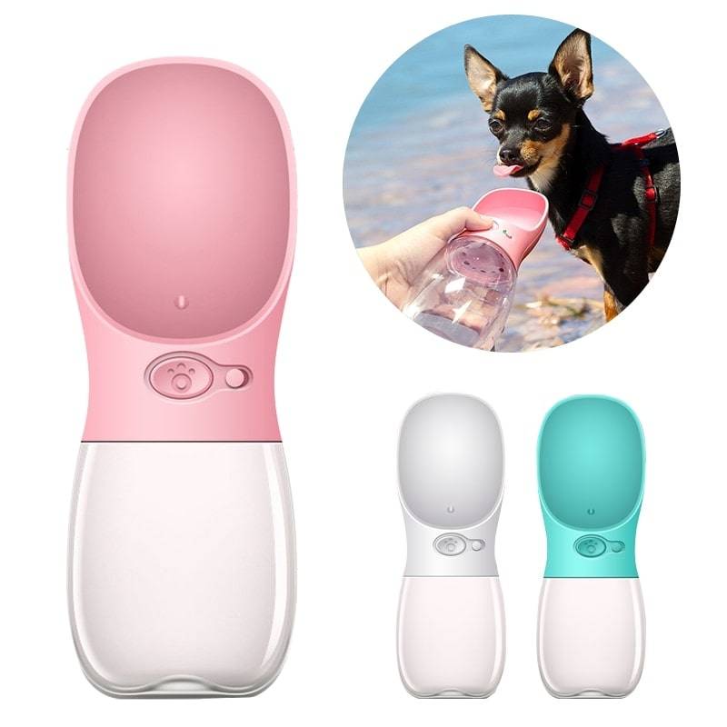 Portable Pet Water Bottle Dog in a Car US market only Color : Pink|Turquoise |White Portable Pet Water Bottle Dog in a Car US market only Color : Pink|Turquoise |White