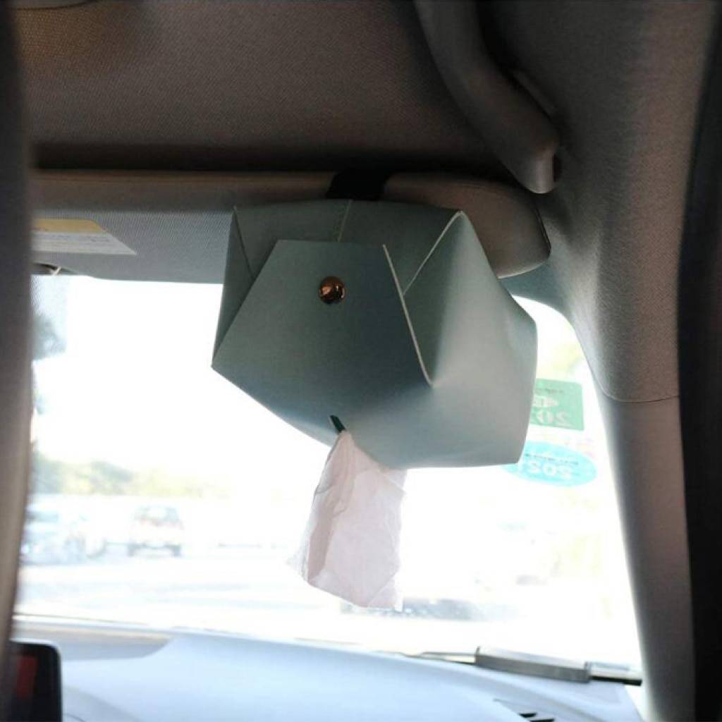 Blue Polyurethane Leather Tissue Box Cover Car Utilities US market only Blue Polyurethane Leather Tissue Box Cover Car Utilities US market only
