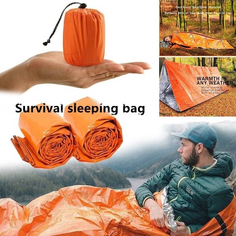 Emergency Sleeping Bag Car Accessories Color : Green|Orange|Camouflage Emergency Sleeping Bag Car Accessories Color : Green|Orange|Camouflage