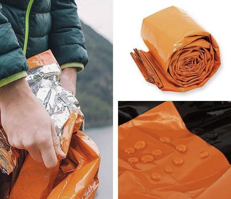 Emergency Sleeping Bag Car Accessories Color : Green|Orange|Camouflage Emergency Sleeping Bag Car Accessories Color : Green|Orange|Camouflage